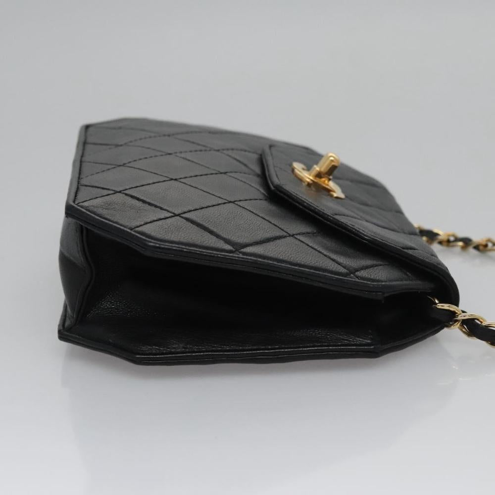 Black Leather Chanel Crossbody Bag