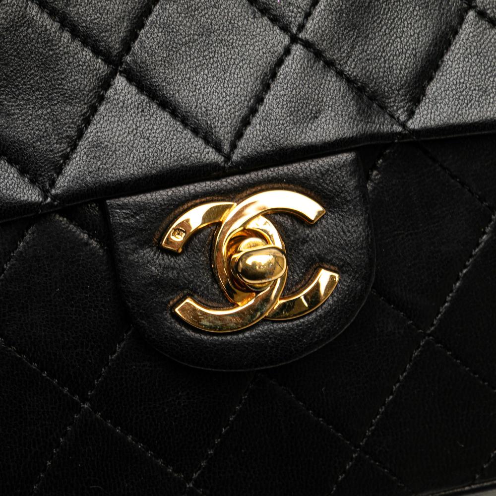 Black Leather Chanel Crossbody Bag