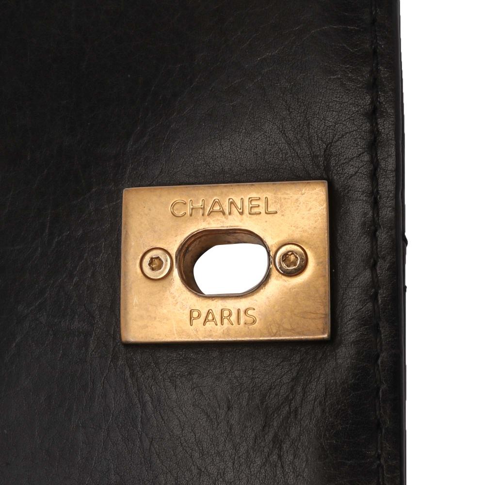 Black Leather Chanel Crossbody Bag