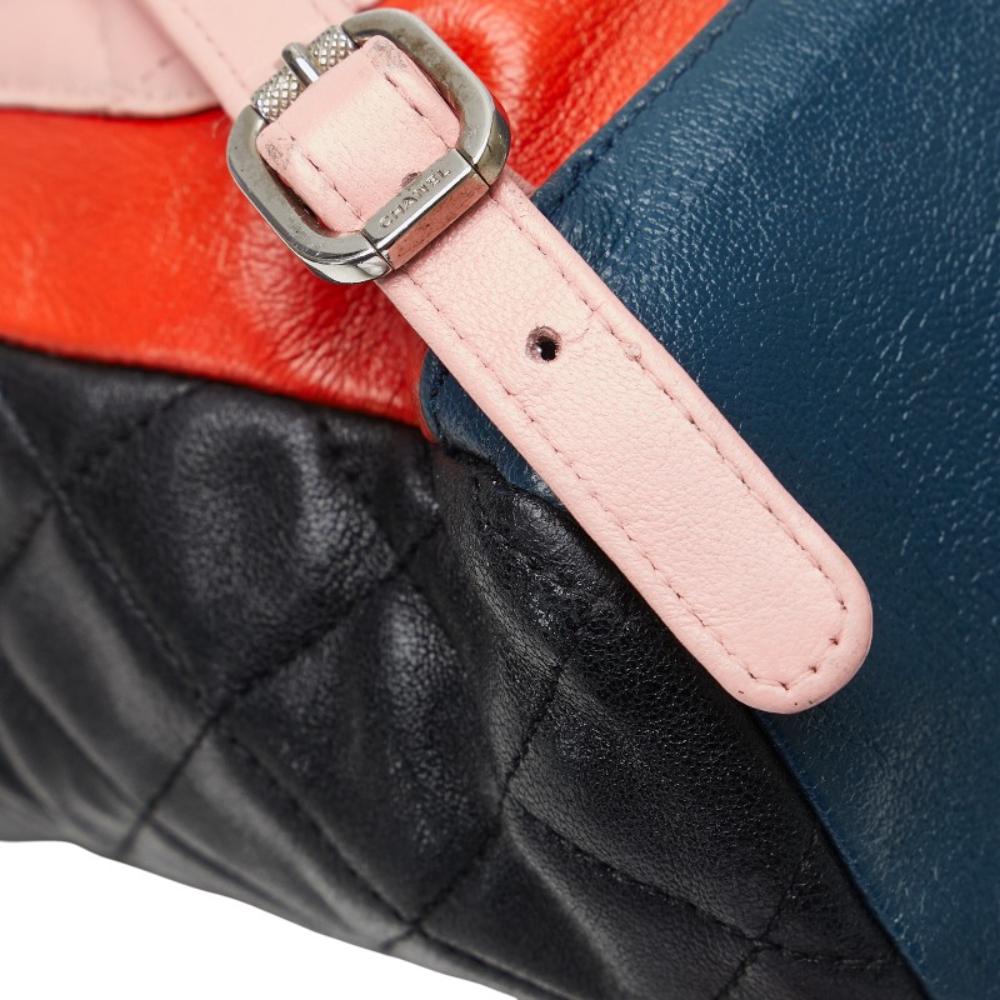 Black Leather Chanel Backpack