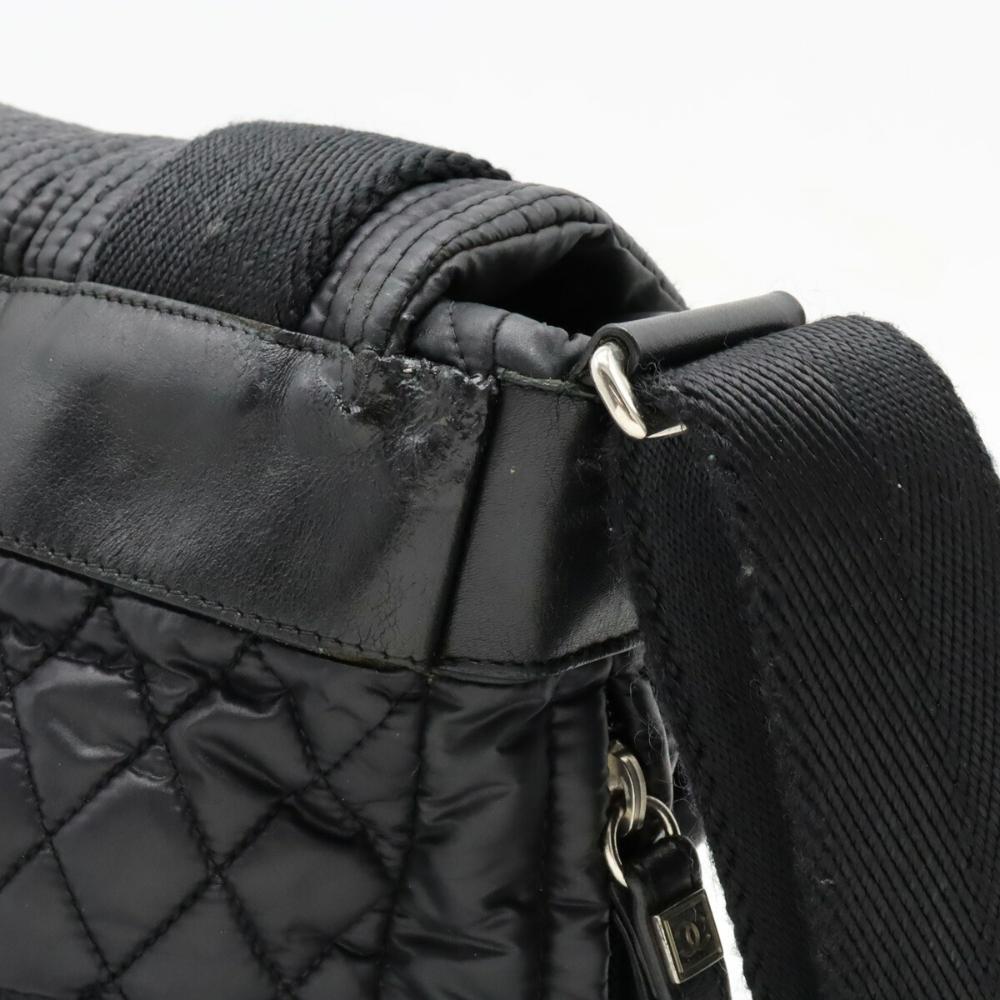 Black Leather Chanel Crossbody Bag