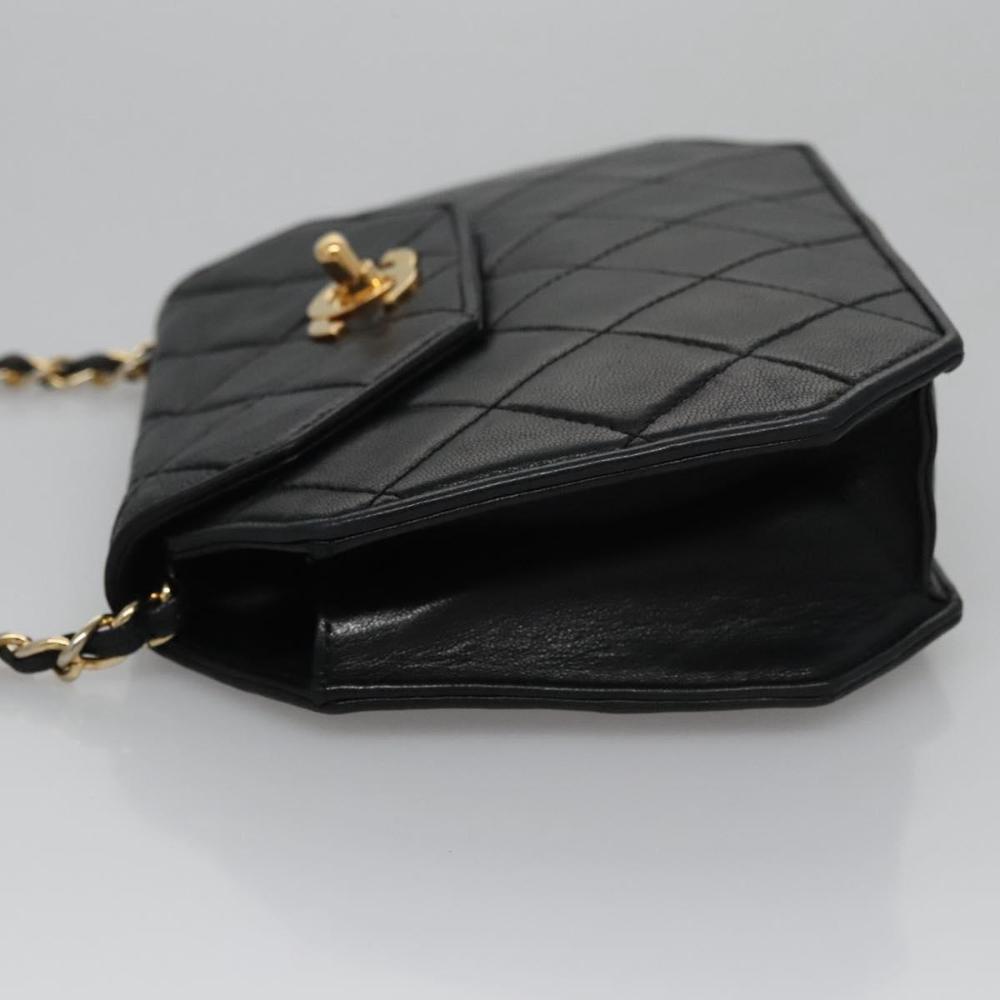 Black Leather Chanel Crossbody Bag