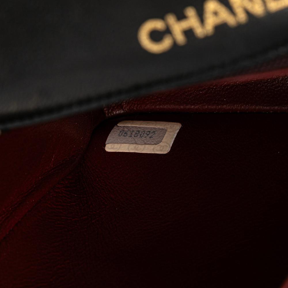 Black Leather Chanel Crossbody Bag