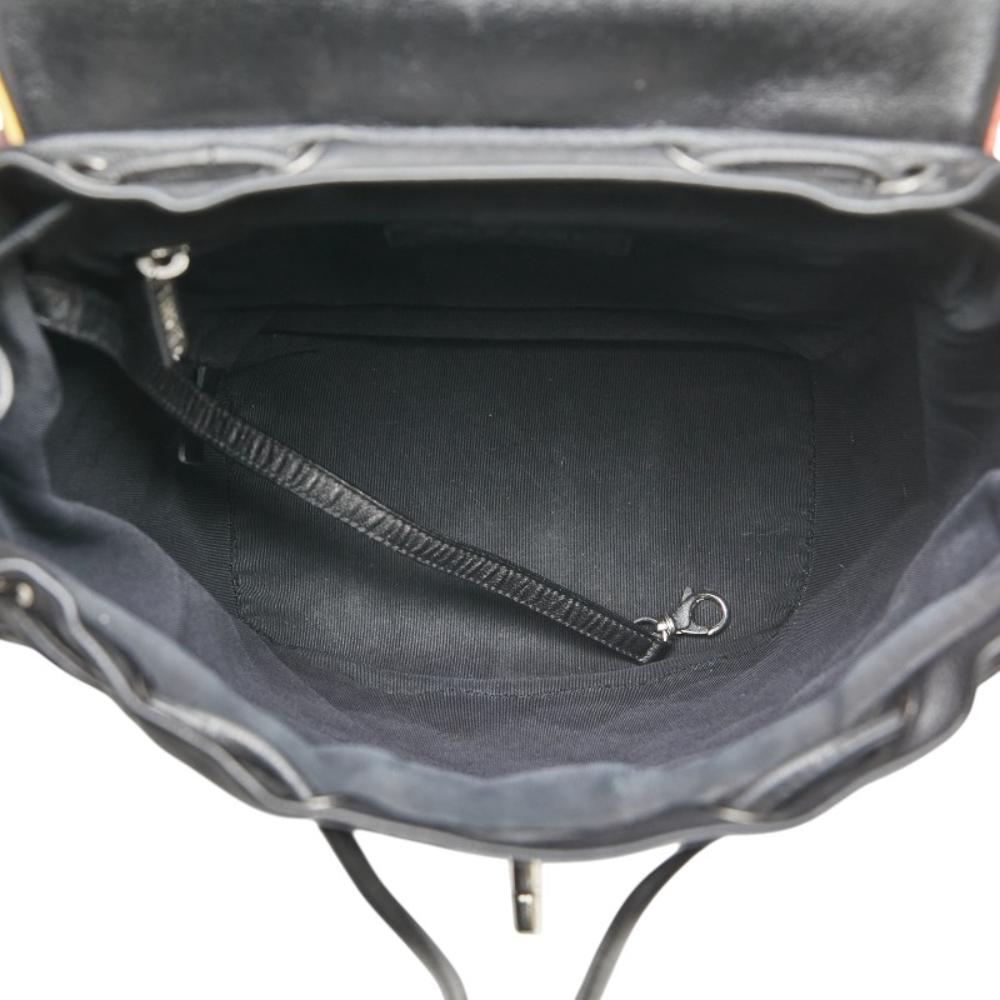 Black Leather Chanel Backpack