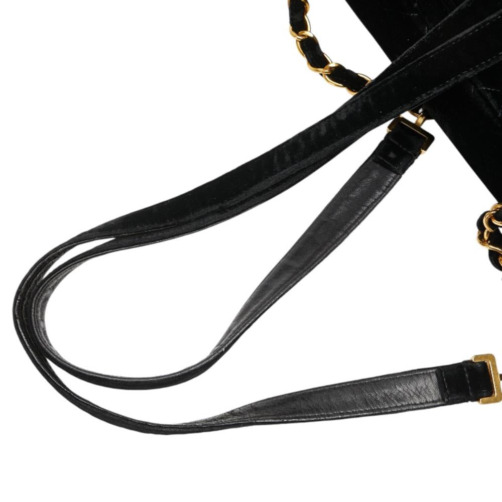 Black Leather Chanel Backpack
