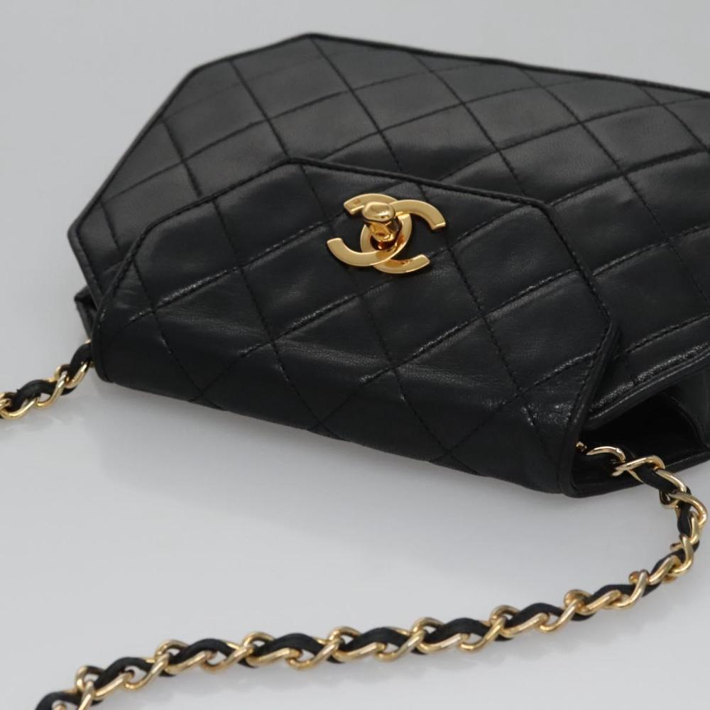 Black Leather Chanel Crossbody Bag