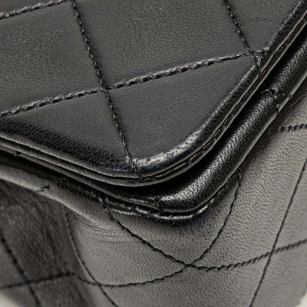 Black Leather Chanel Crossbody Bag