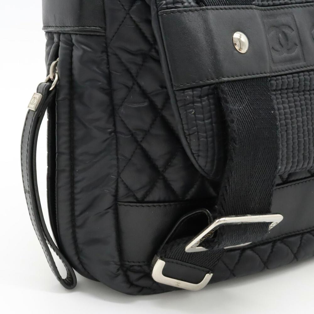 Black Leather Chanel Crossbody Bag
