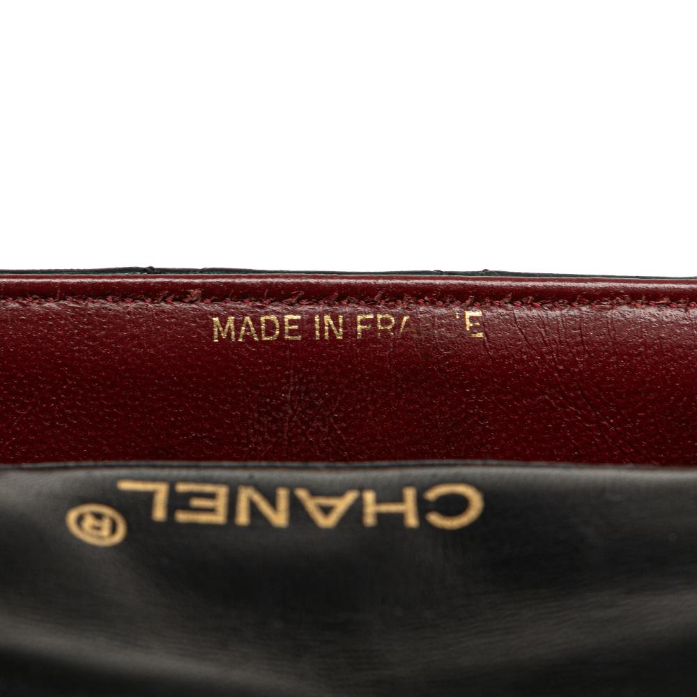 Black Leather Chanel Crossbody Bag