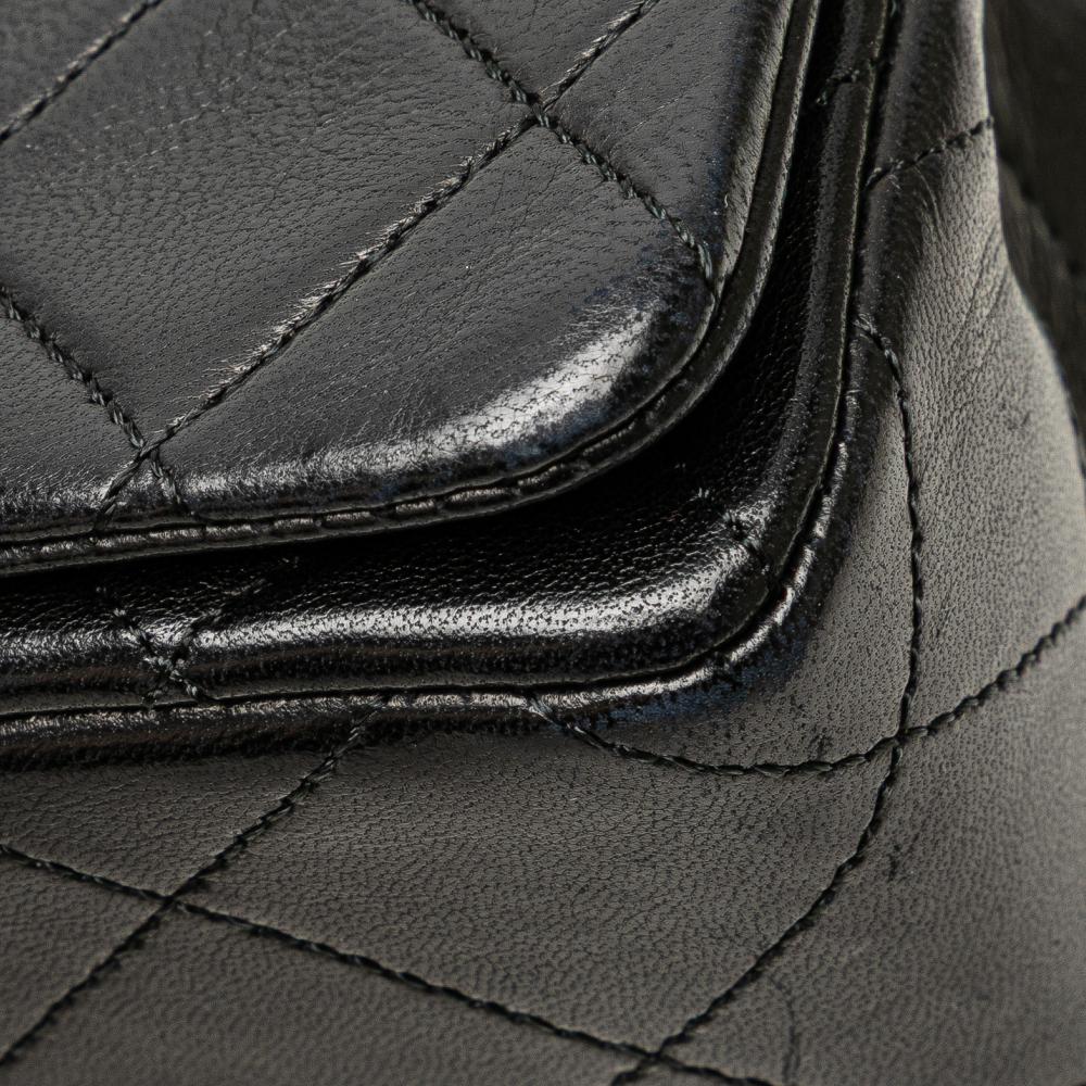 Black Leather Chanel Crossbody Bag