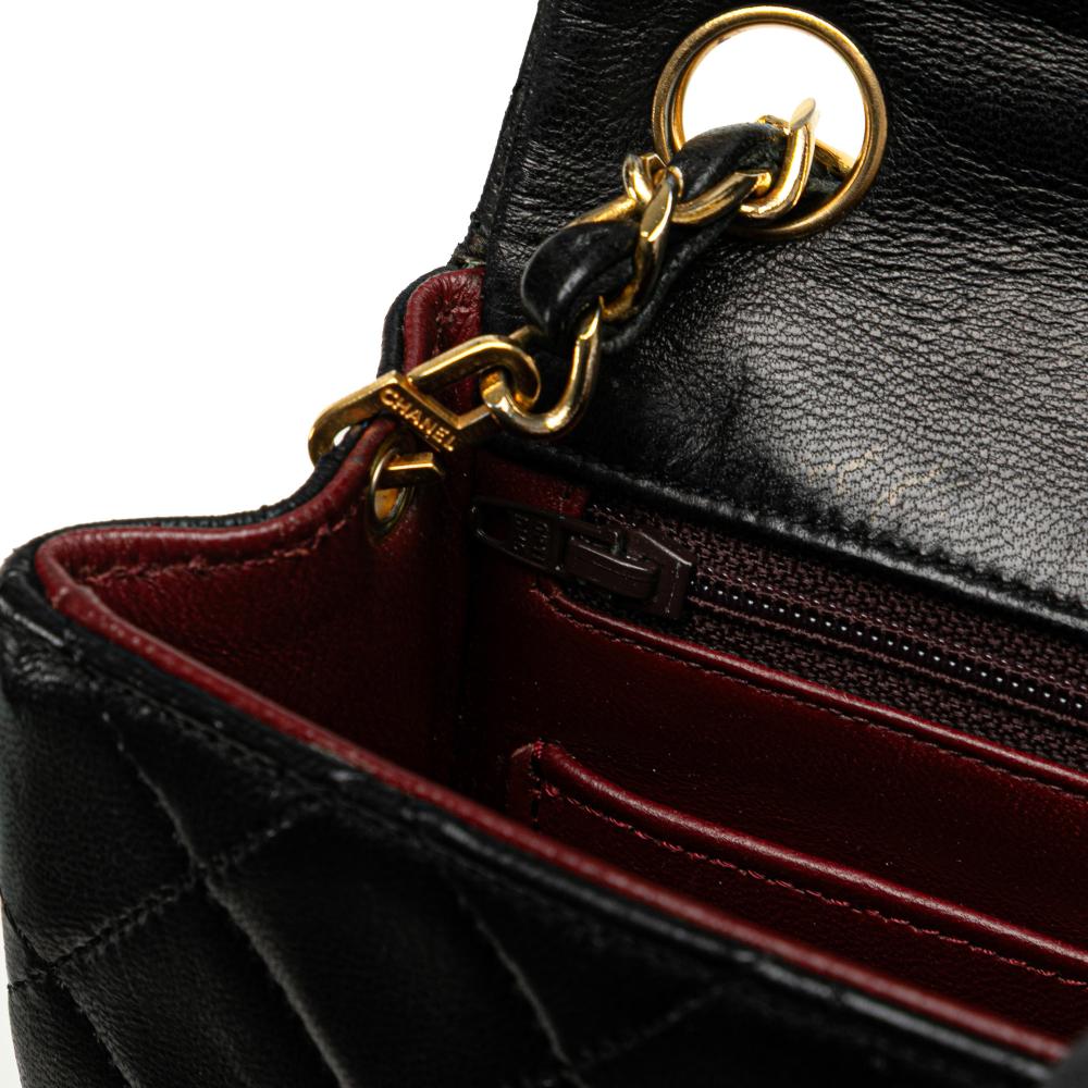 Black Leather Chanel Crossbody Bag