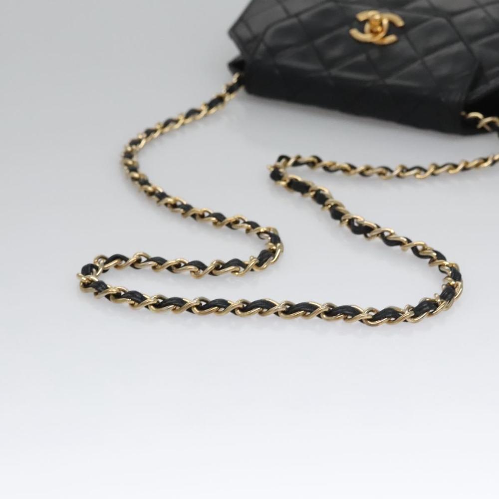 Black Leather Chanel Crossbody Bag