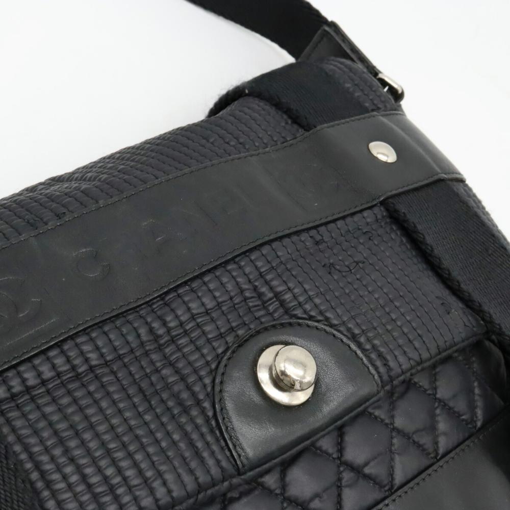 Black Leather Chanel Crossbody Bag