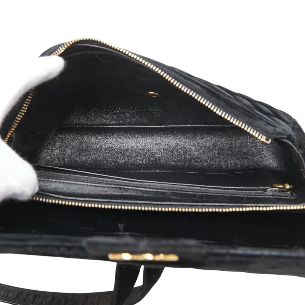 Black Leather Chanel Backpack