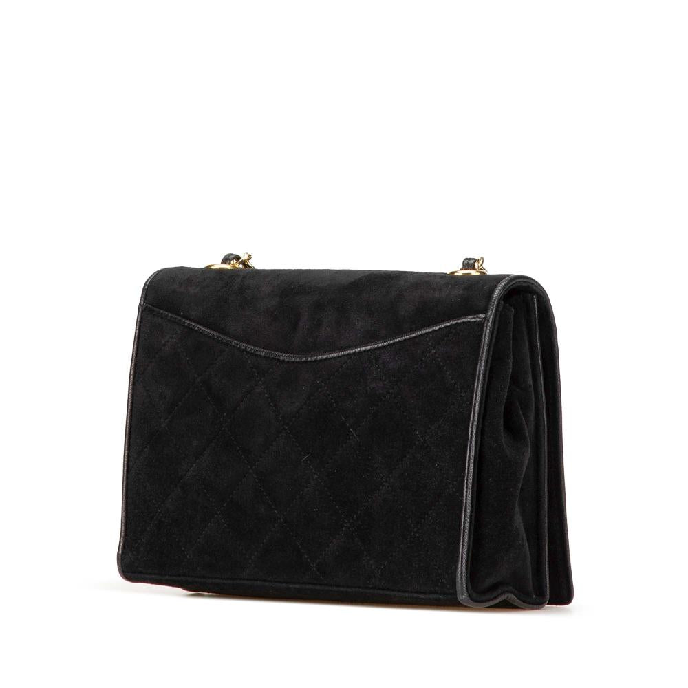 Black Suede Chanel Crossbody Bag