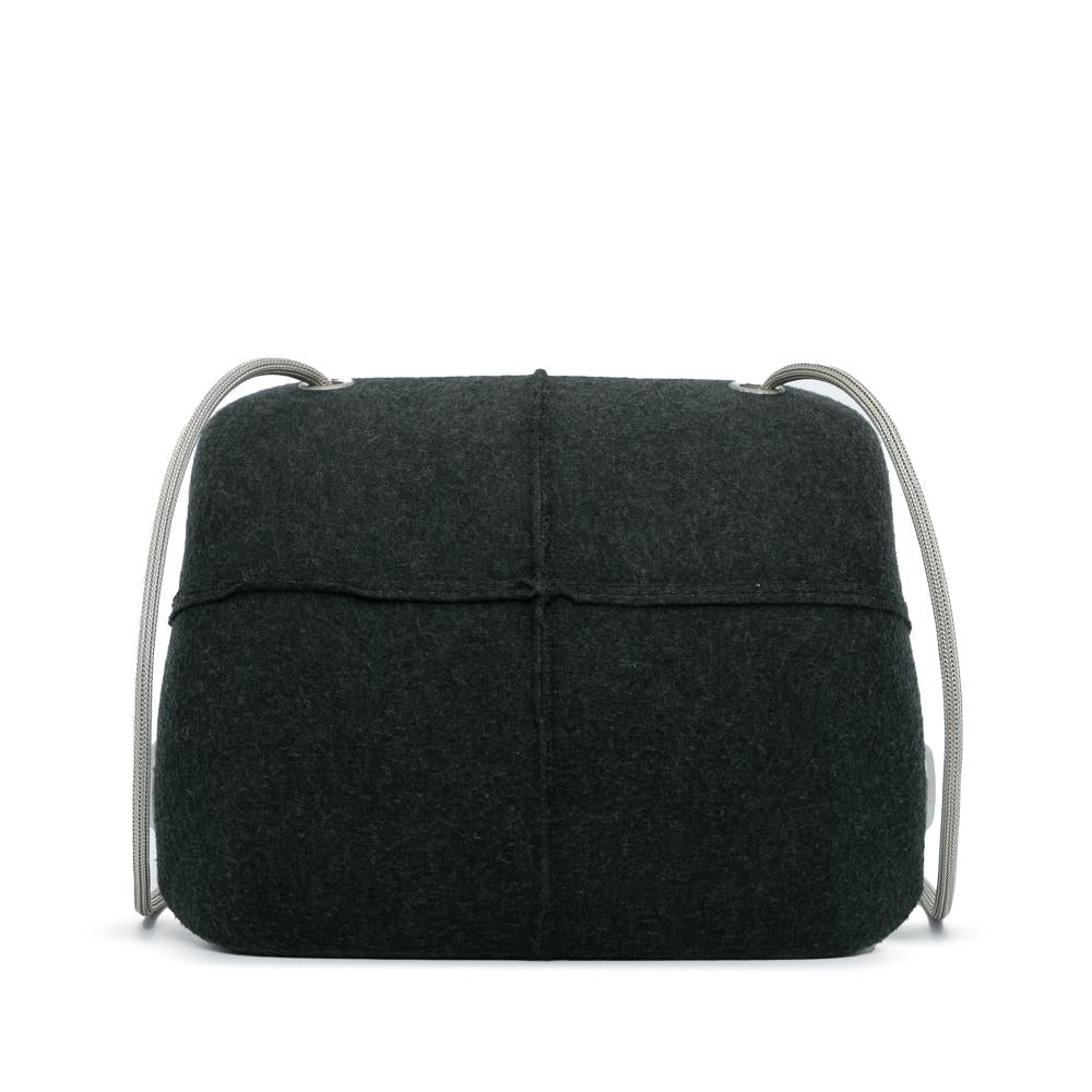 Black Wool Chanel Crossbody Bag