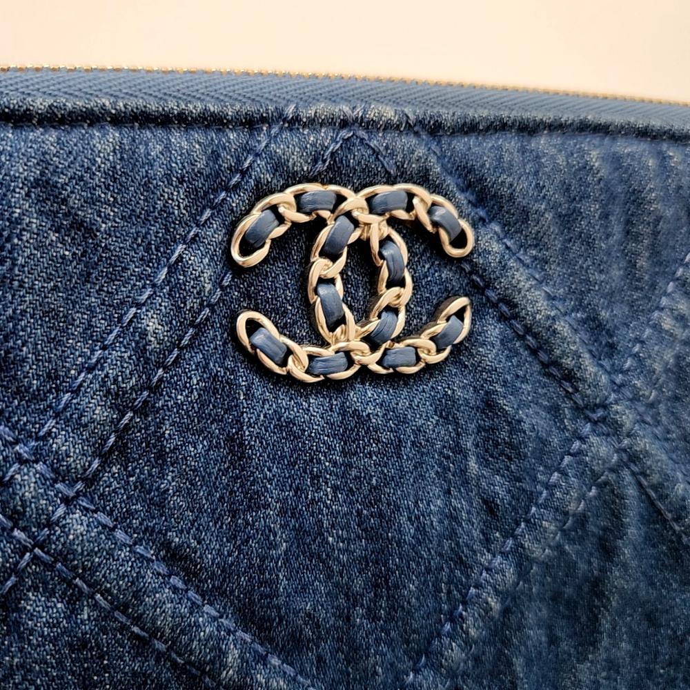 Blue Denim Chanel Clutch