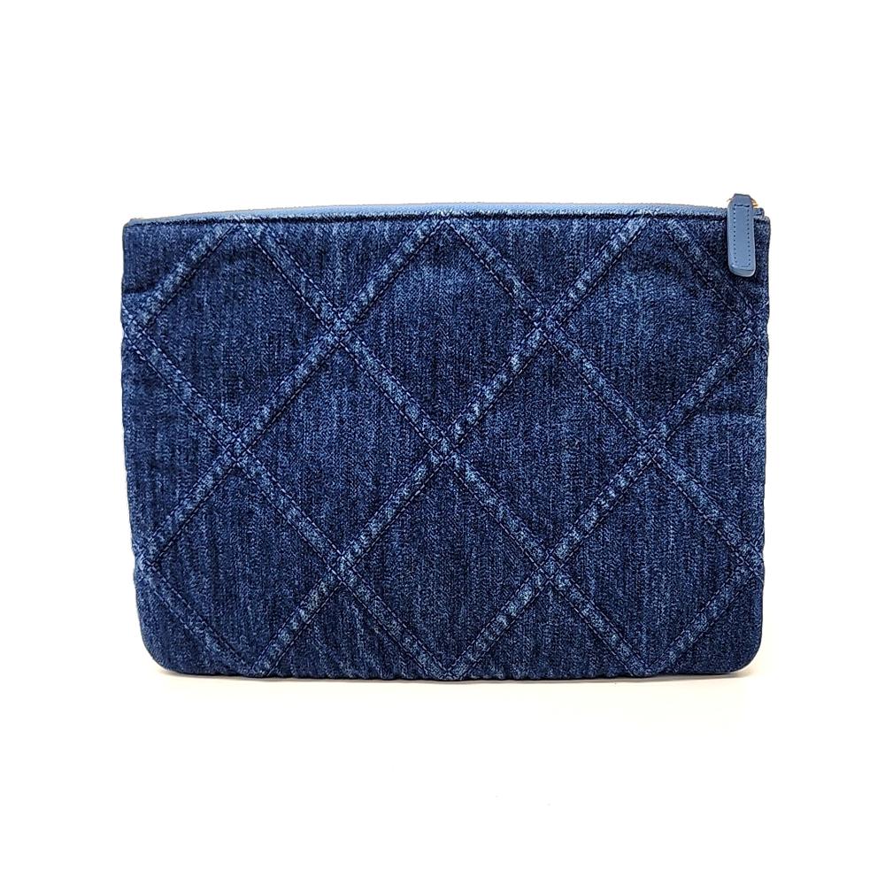 Blue Denim Chanel Clutch