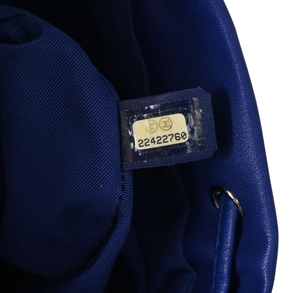 Blue Leather Chanel Backpack