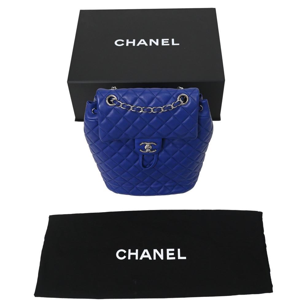 Blue Leather Chanel Backpack