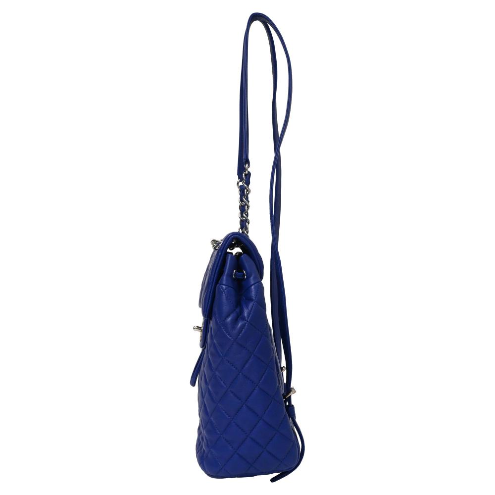 Blue Leather Chanel Backpack