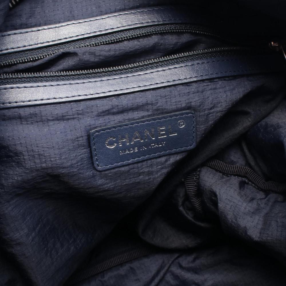 Blue Leather Chanel Backpack