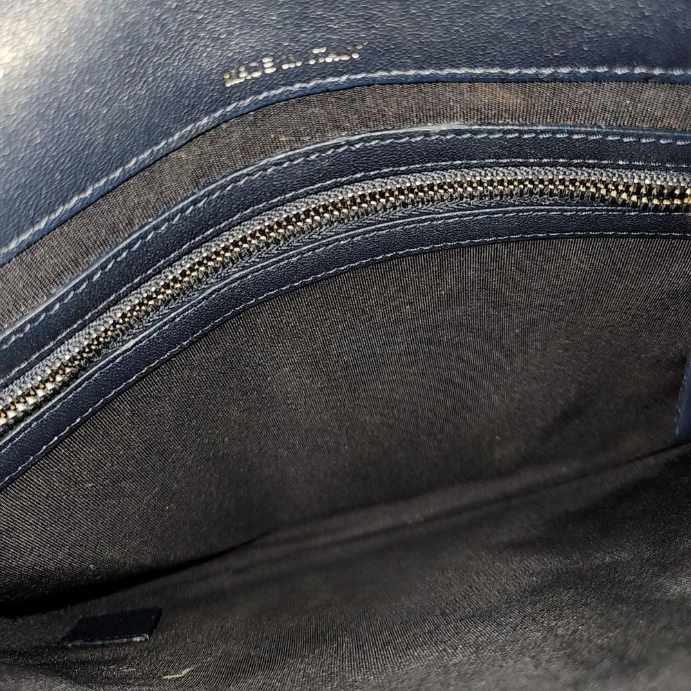 Blue Leather Chanel Clutch