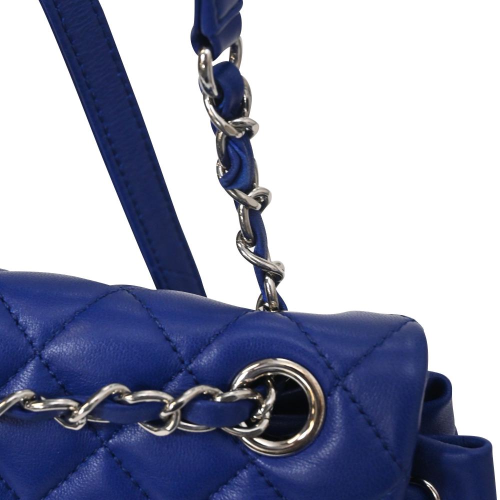 Blue Leather Chanel Backpack