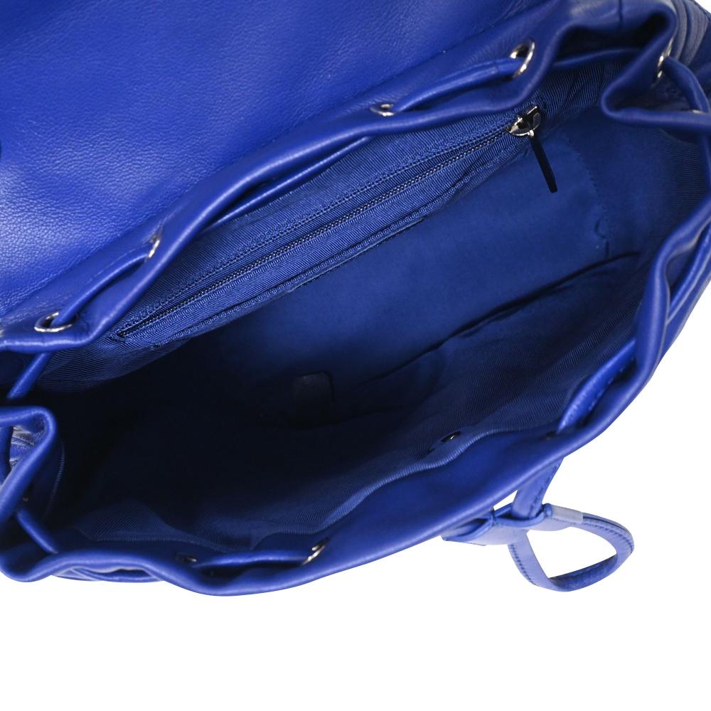 Blue Leather Chanel Backpack