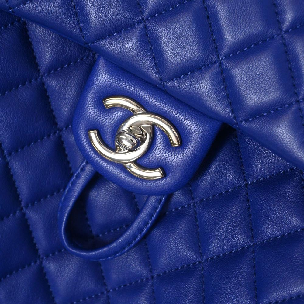 Blue Leather Chanel Backpack