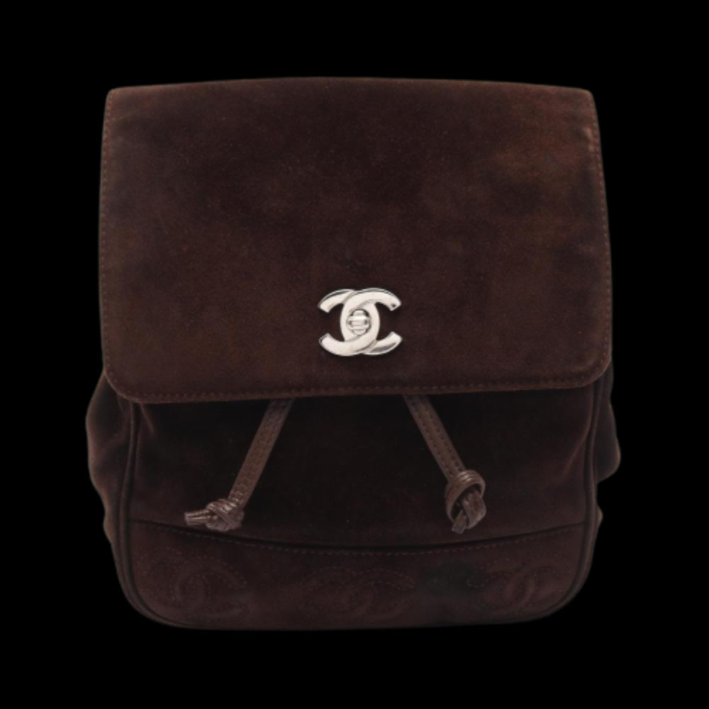 Brown Suede Chanel Backpack