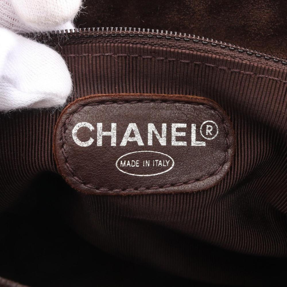 Brown Suede Chanel Backpack