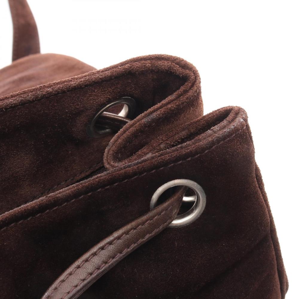 Brown Suede Chanel Backpack