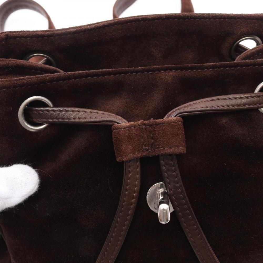 Brown Suede Chanel Backpack