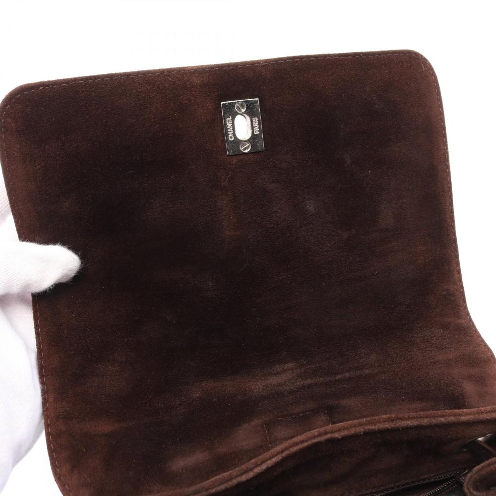 Brown Suede Chanel Backpack