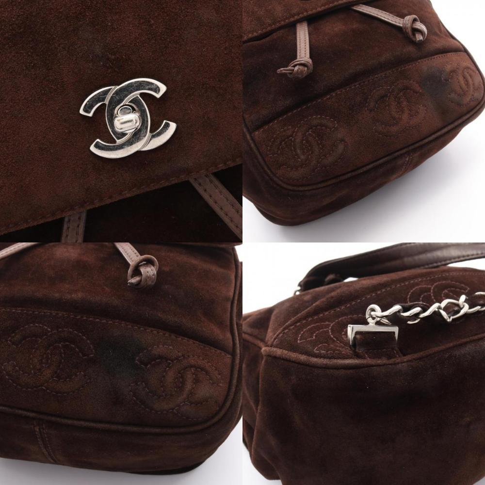 Brown Suede Chanel Backpack
