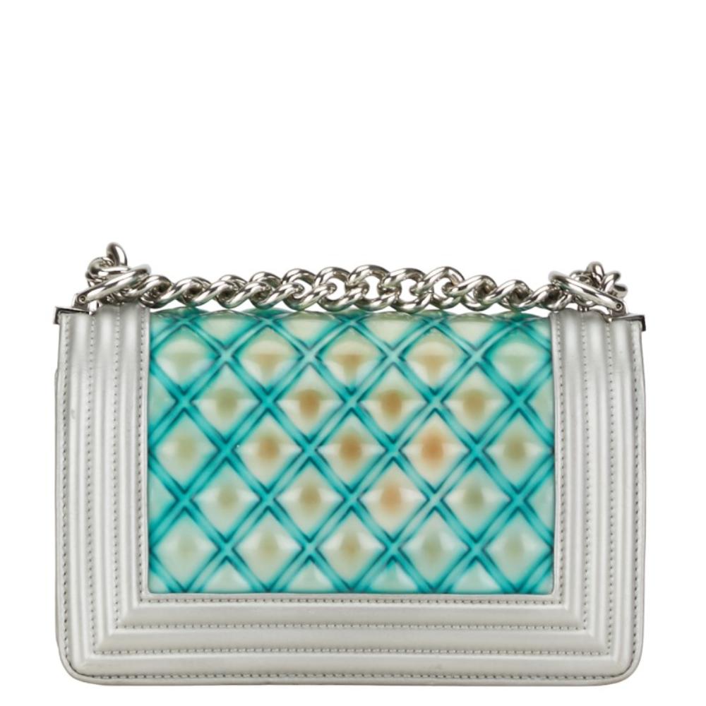 Green Leather Chanel Crossbody Bag