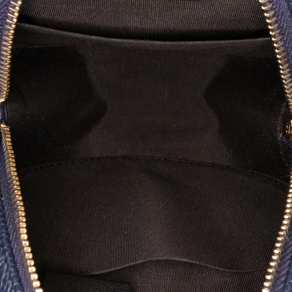 Navy Leather Chanel Crossbody Bag