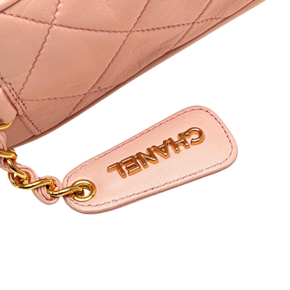 Pink Leather Chanel Crossbody Bag