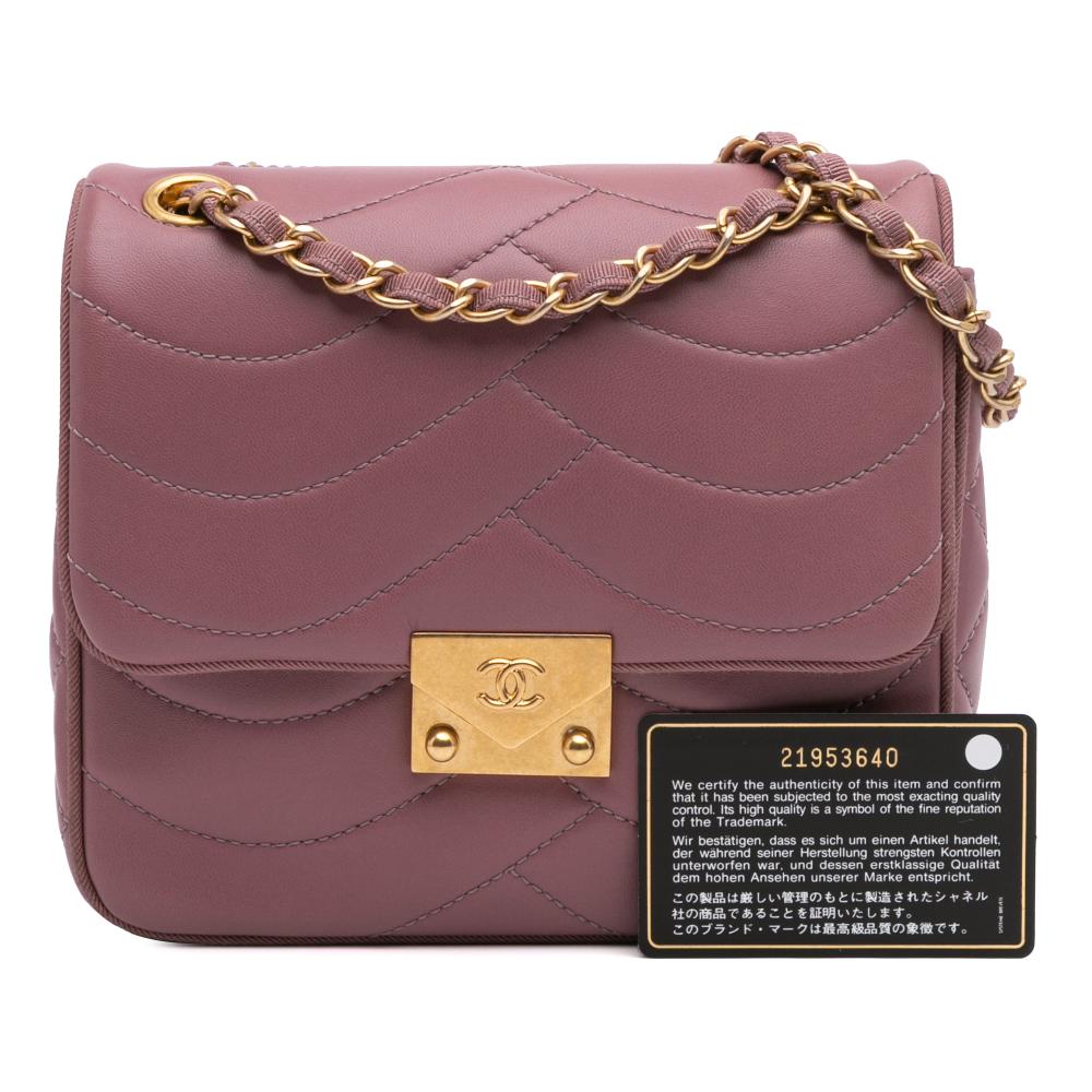 Pink Leather Chanel Crossbody Bag
