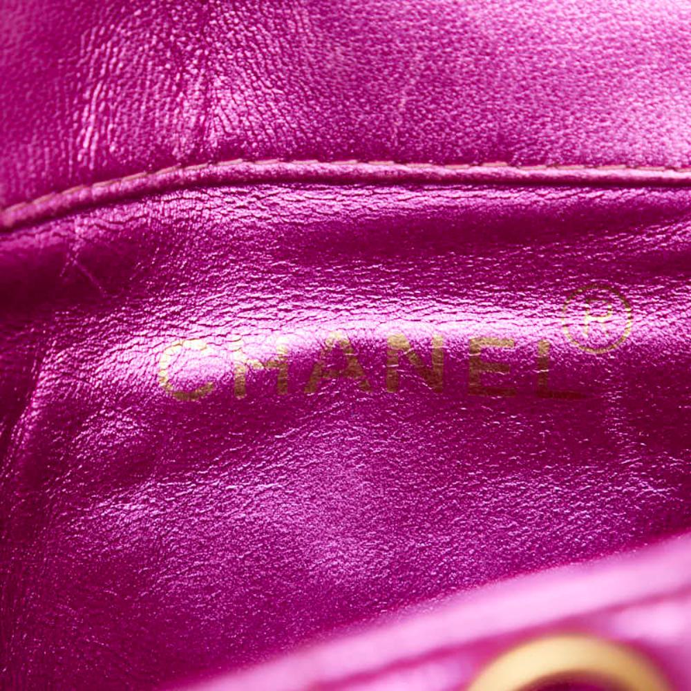 Pink Leather Chanel Backpack
