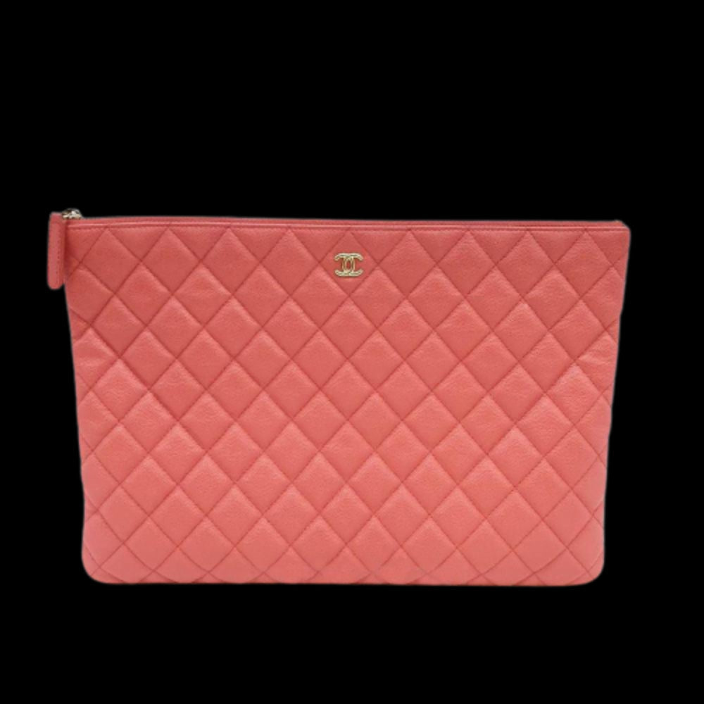 Pink Leather Chanel Clutch