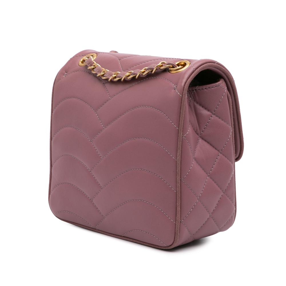 Pink Leather Chanel Crossbody Bag