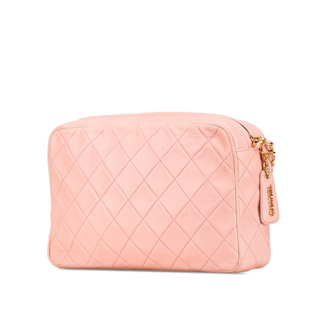 Pink Leather Chanel Crossbody Bag