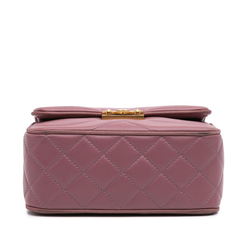 Pink Leather Chanel Crossbody Bag