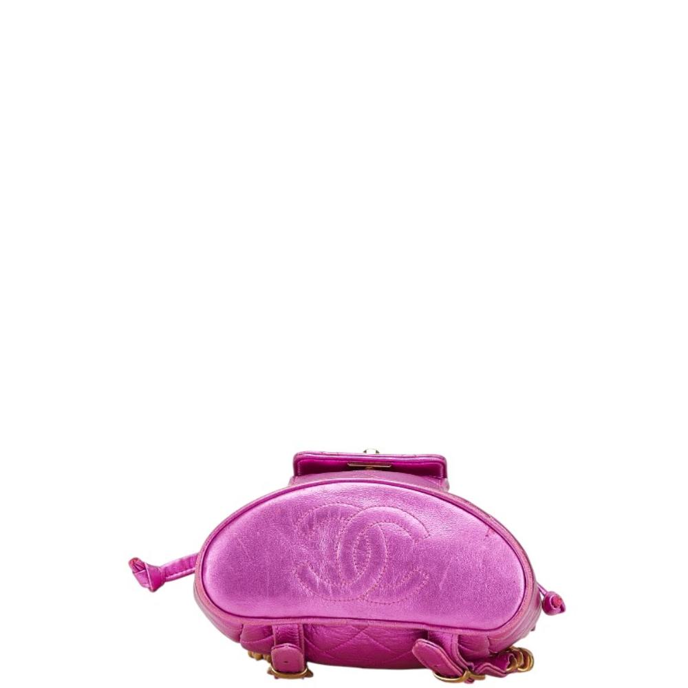 Pink Leather Chanel Backpack