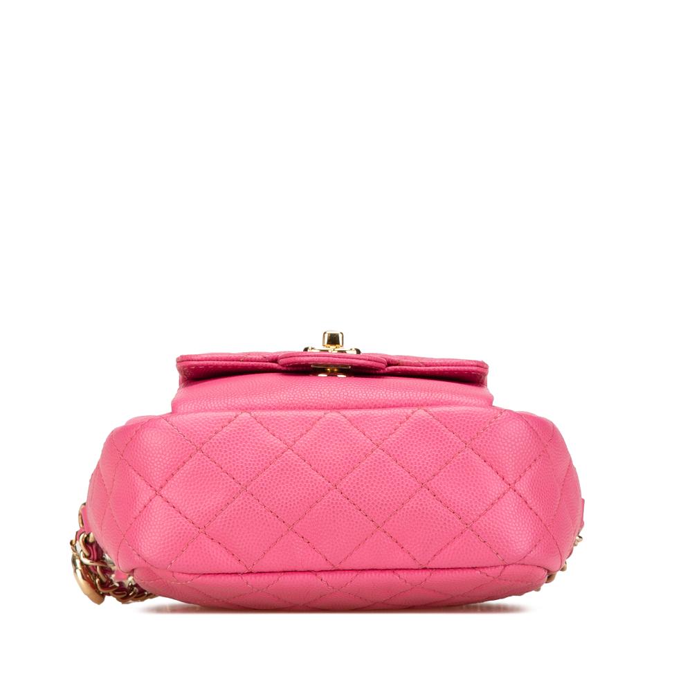 Pink Leather Chanel Crossbody Bag