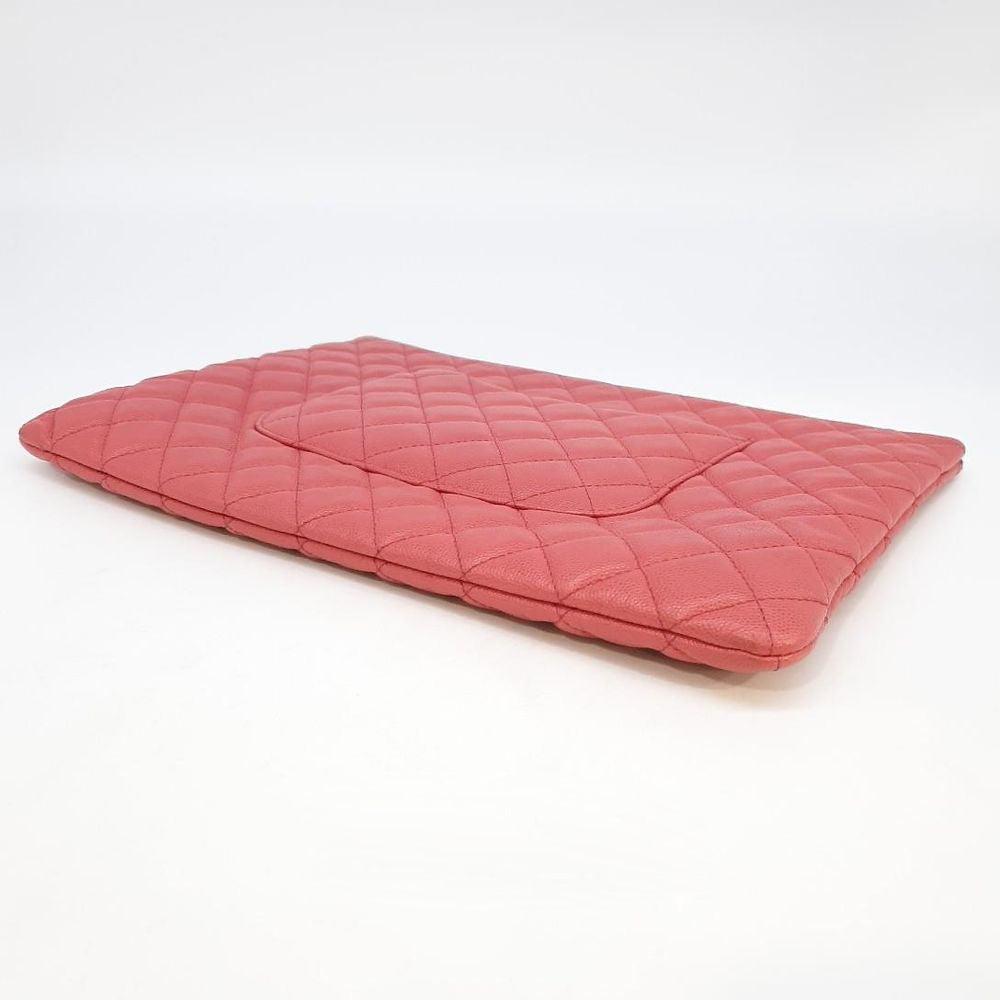 Pink Leather Chanel Clutch