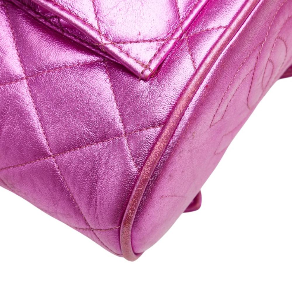 Pink Leather Chanel Backpack