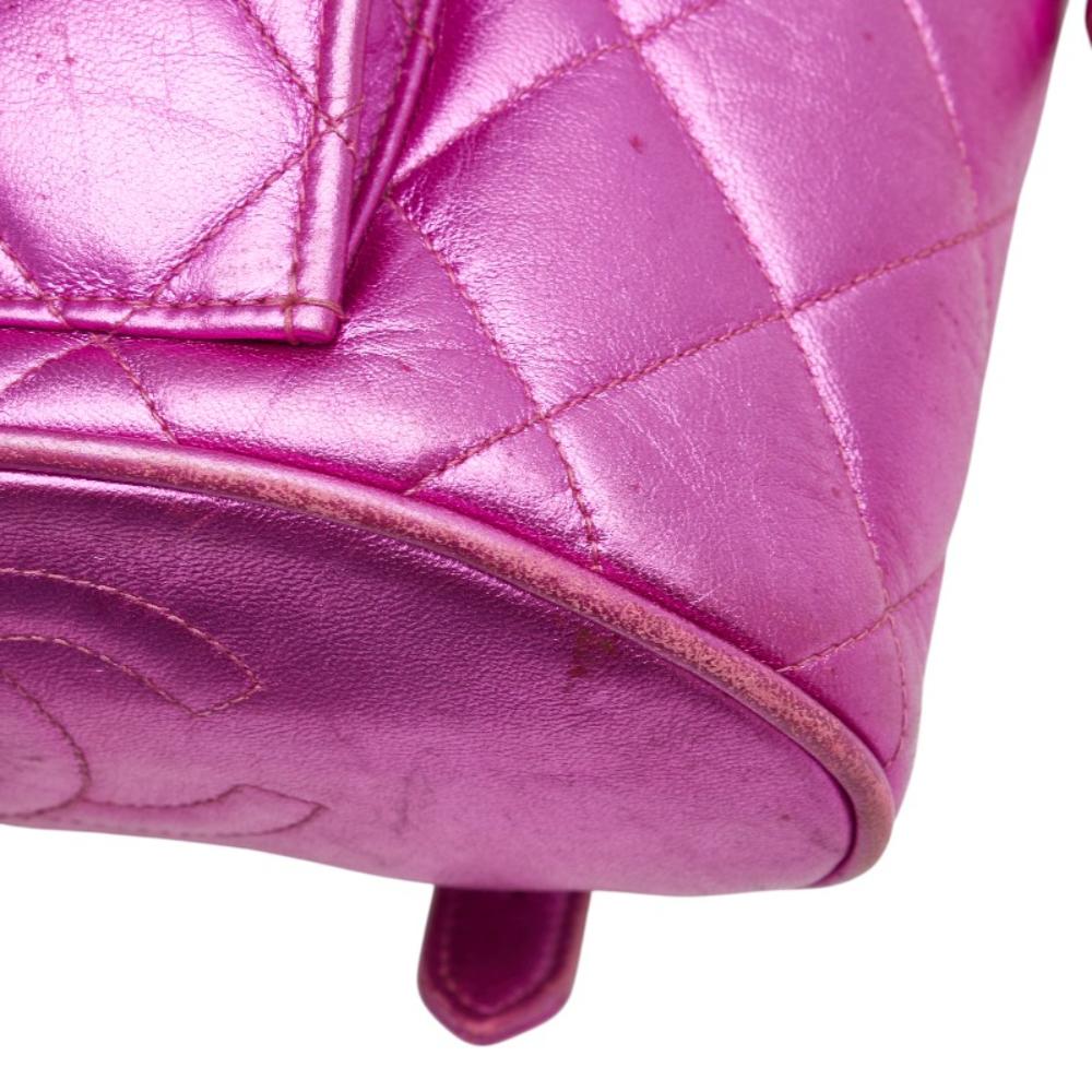 Pink Leather Chanel Backpack